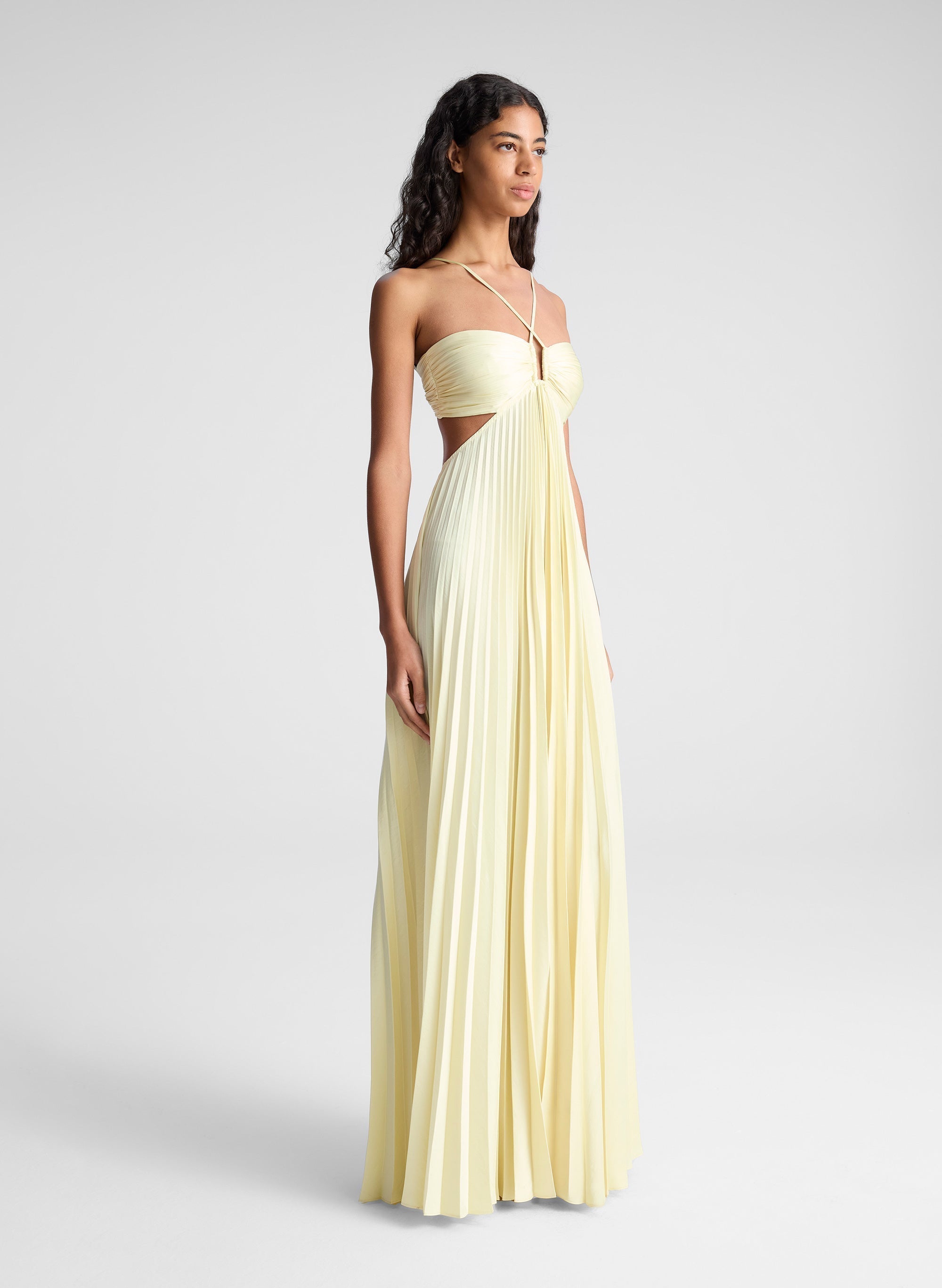 Sienna - Robe de soirée plissée Sunrise