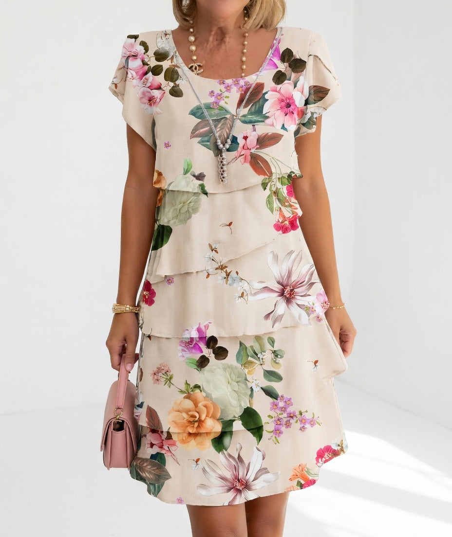 Floréline - Robe florale légère élégante estivale