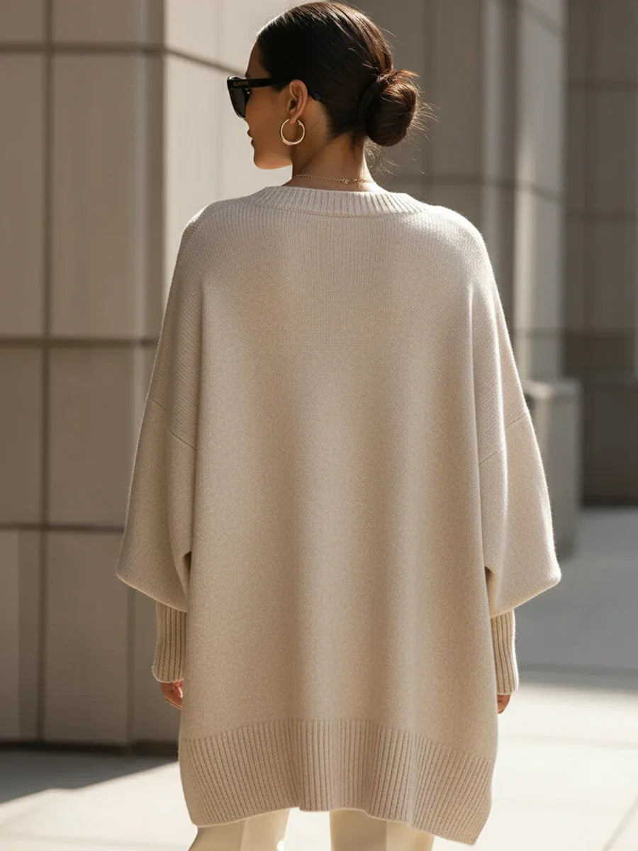 Pull oversized en laine mérinos pour femmes