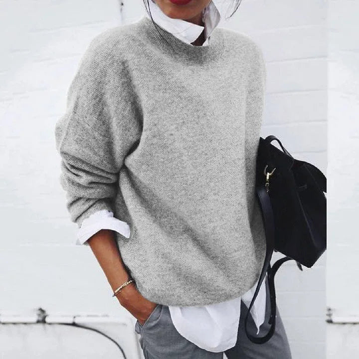 Pull en cachemire oversized pour femmes avec manches longues
