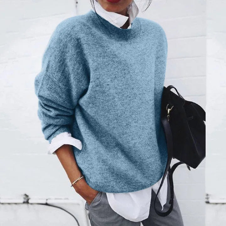 Pull en cachemire oversized pour femmes avec manches longues