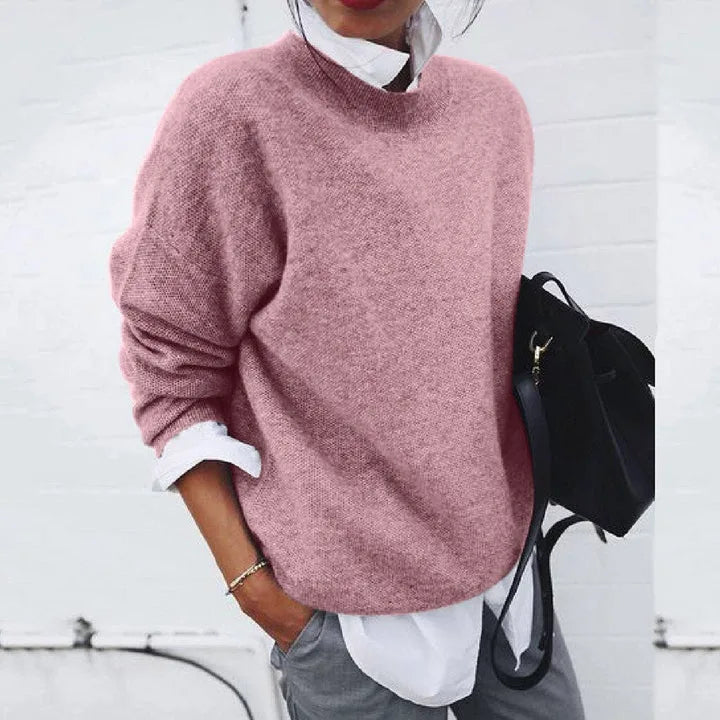 Pull en cachemire oversized pour femmes avec manches longues