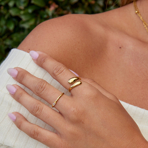 Bague Isabelle dorée enroulée