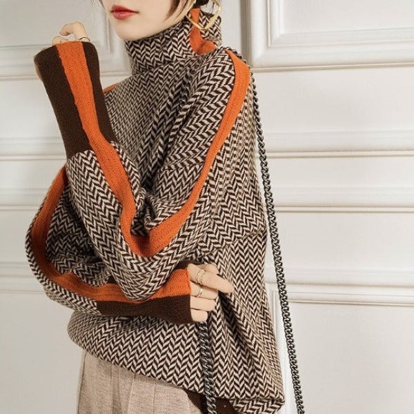 Eleanor | Pull Long à Rayures de Luxe