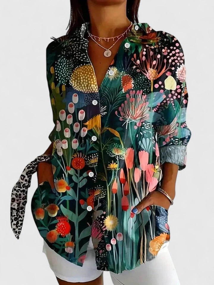 Anica - Blouse artistique vivante à boutons