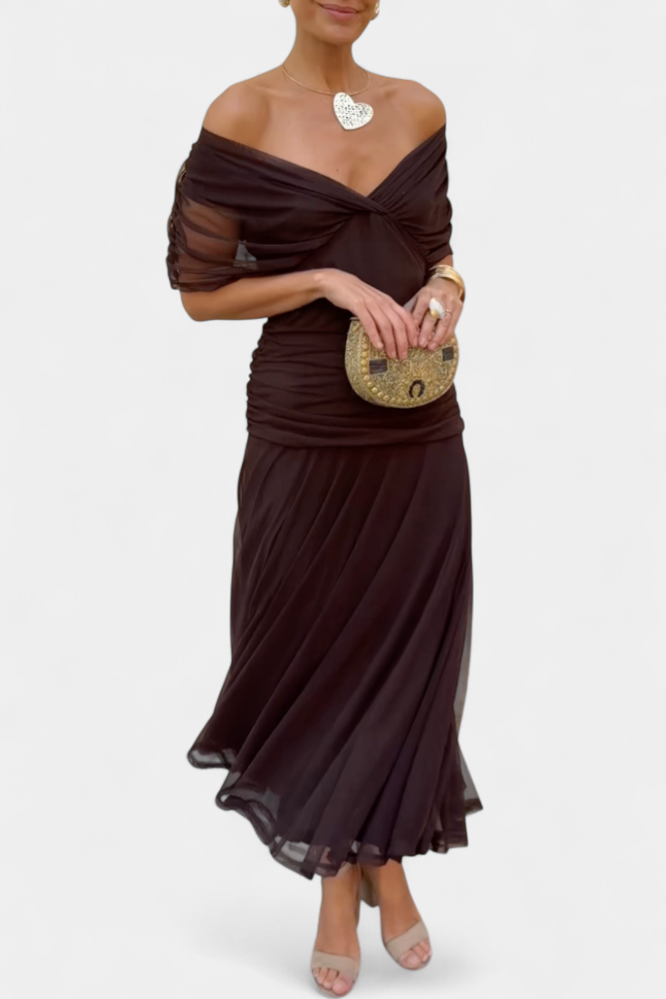 Abigail - Robe longue florale à décolleté en V