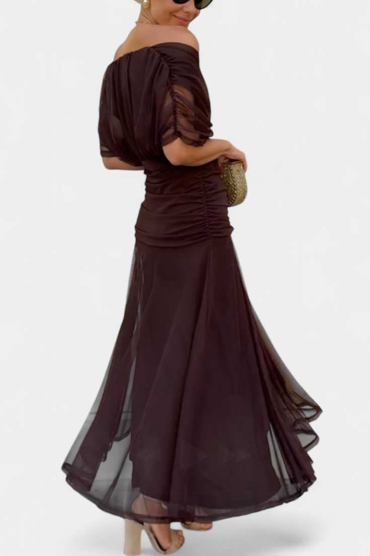 Abigail - Robe longue florale à décolleté en V