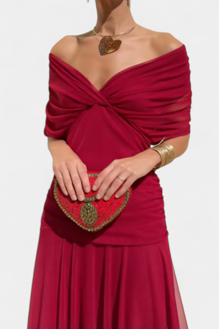Abigail - Robe longue florale à décolleté en V
