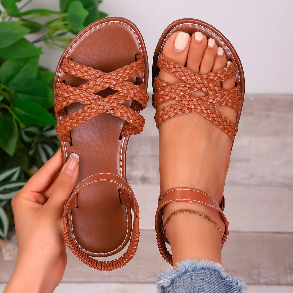 Miuccia - Sandales en Cuir Élégantes