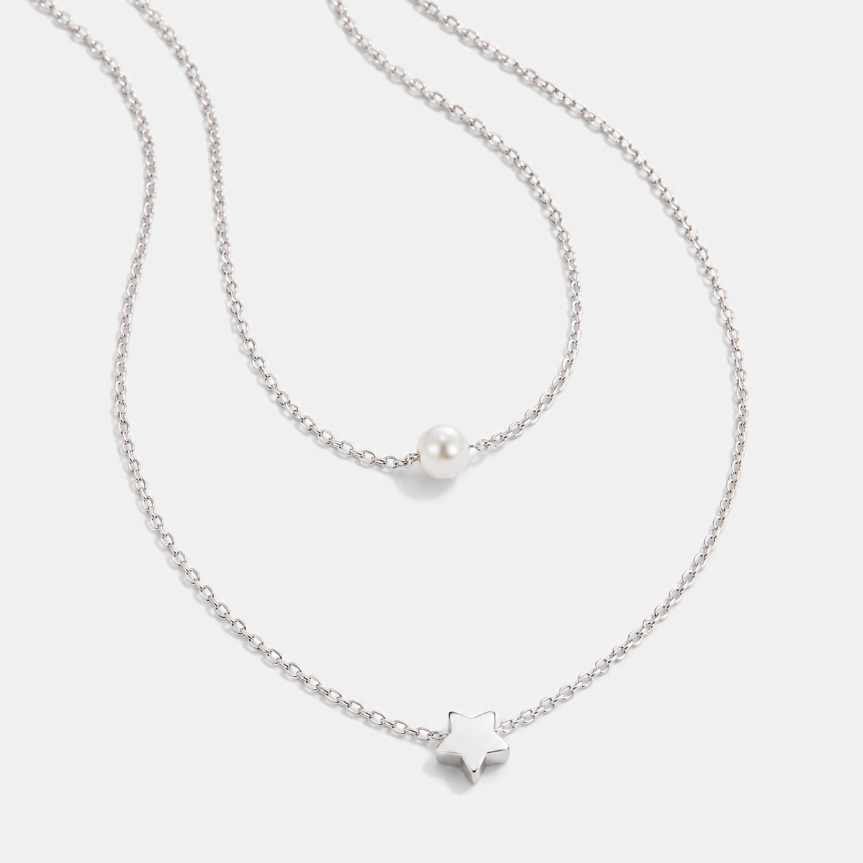Collier en argent superposé Noa