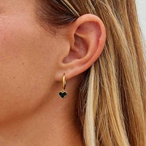 Boucles d'oreilles créoles « Cœurs souillés »