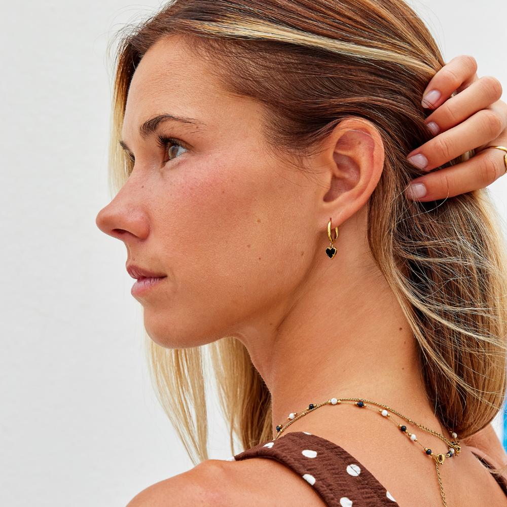Boucles d'oreilles créoles « Cœurs souillés »