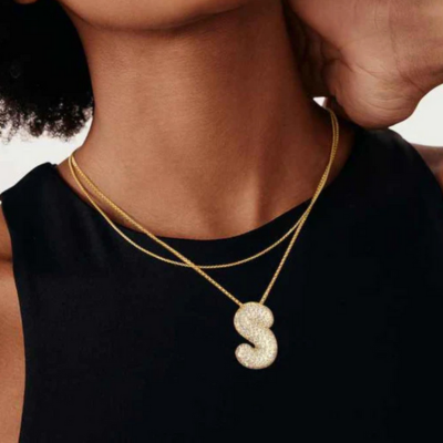 Collier initiales dorées