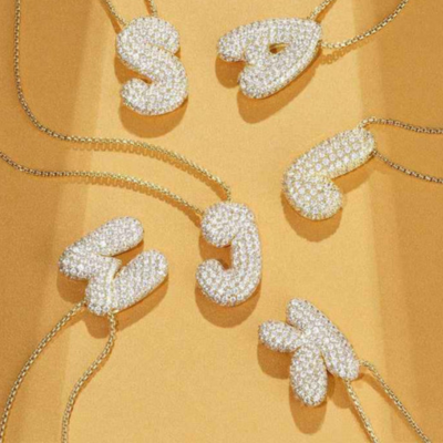 Collier initiales dorées