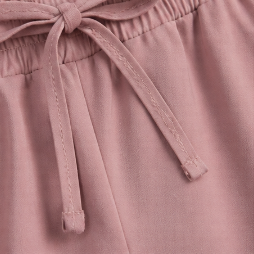 Pantalon Large Femme Veluna – Cropped, Style Épuré