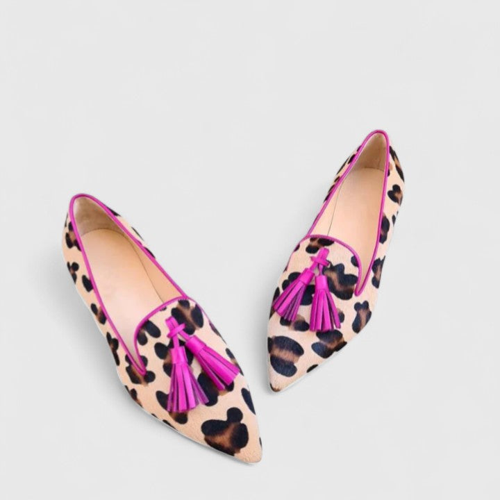 Mocassins Femme Jheanna – Imprimé Léopard, Confort Classique