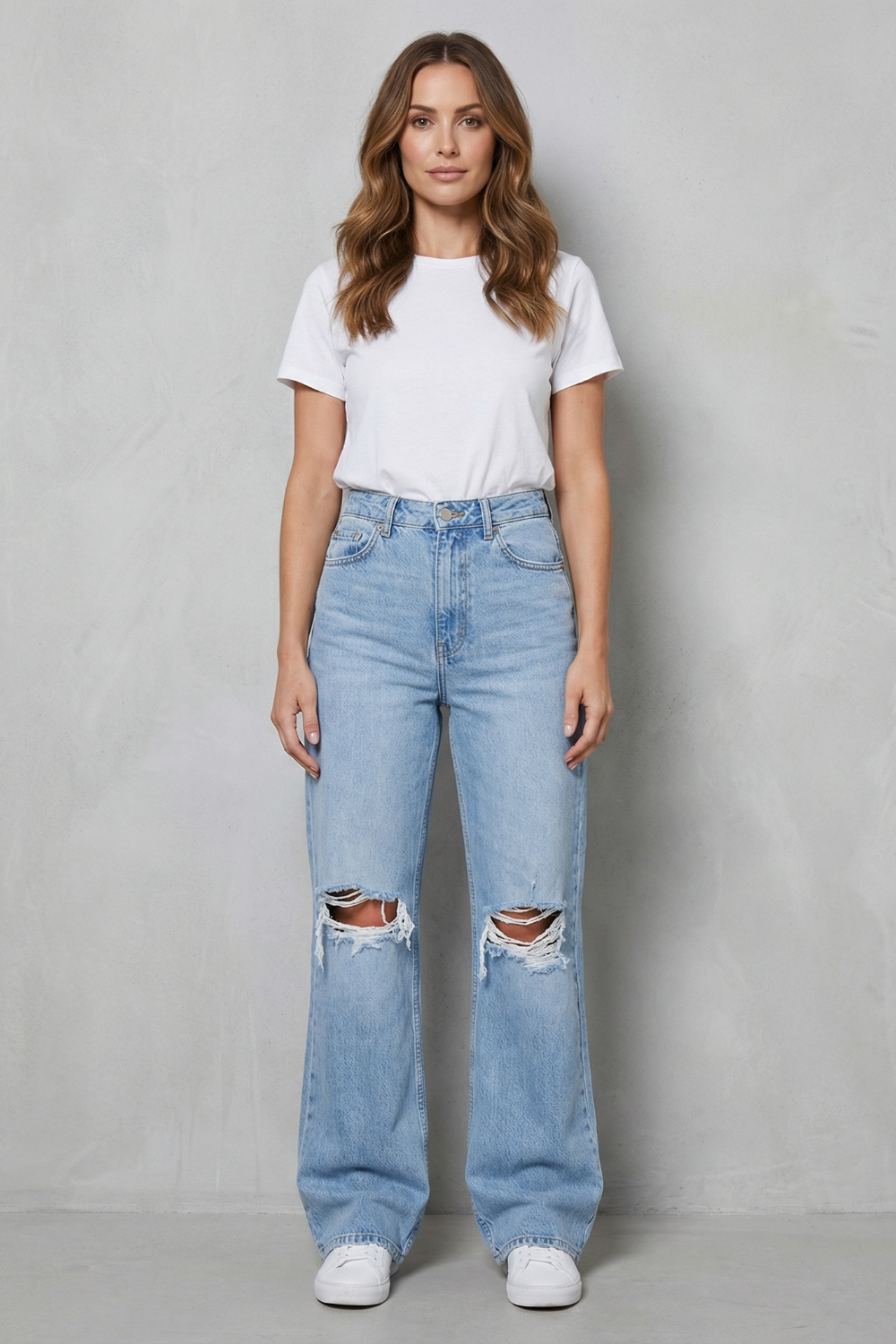 Jean Évasé Femme Valerique – Déchiré, Style Vintage
