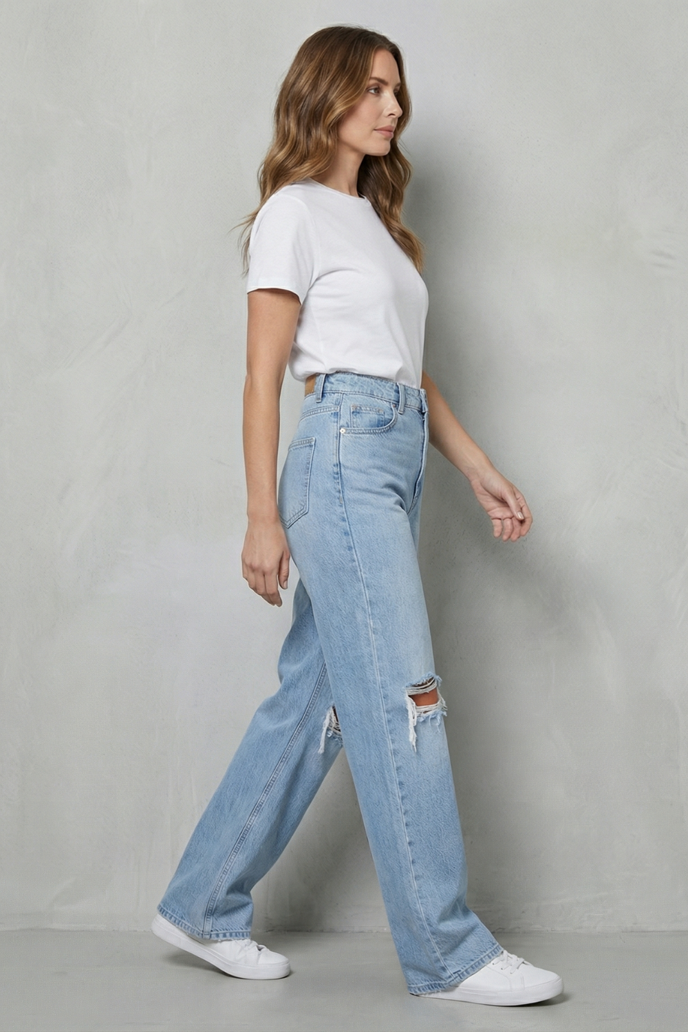Jean Évasé Femme Valerique – Déchiré, Style Vintage