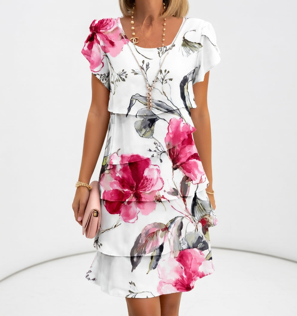 Floréline - Robe florale légère élégante estivale