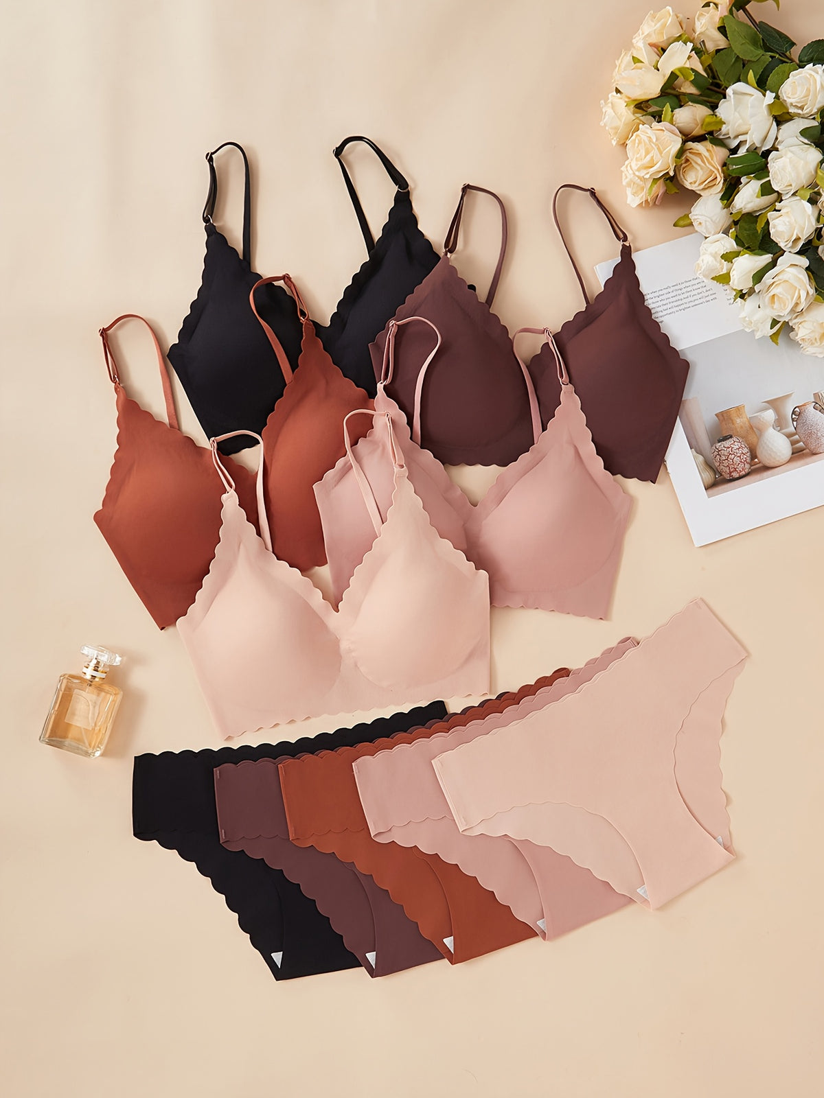 NAYA™ | Pack de 5 Ensembles – 5 Soutiens-Gorge + 5 Culottes