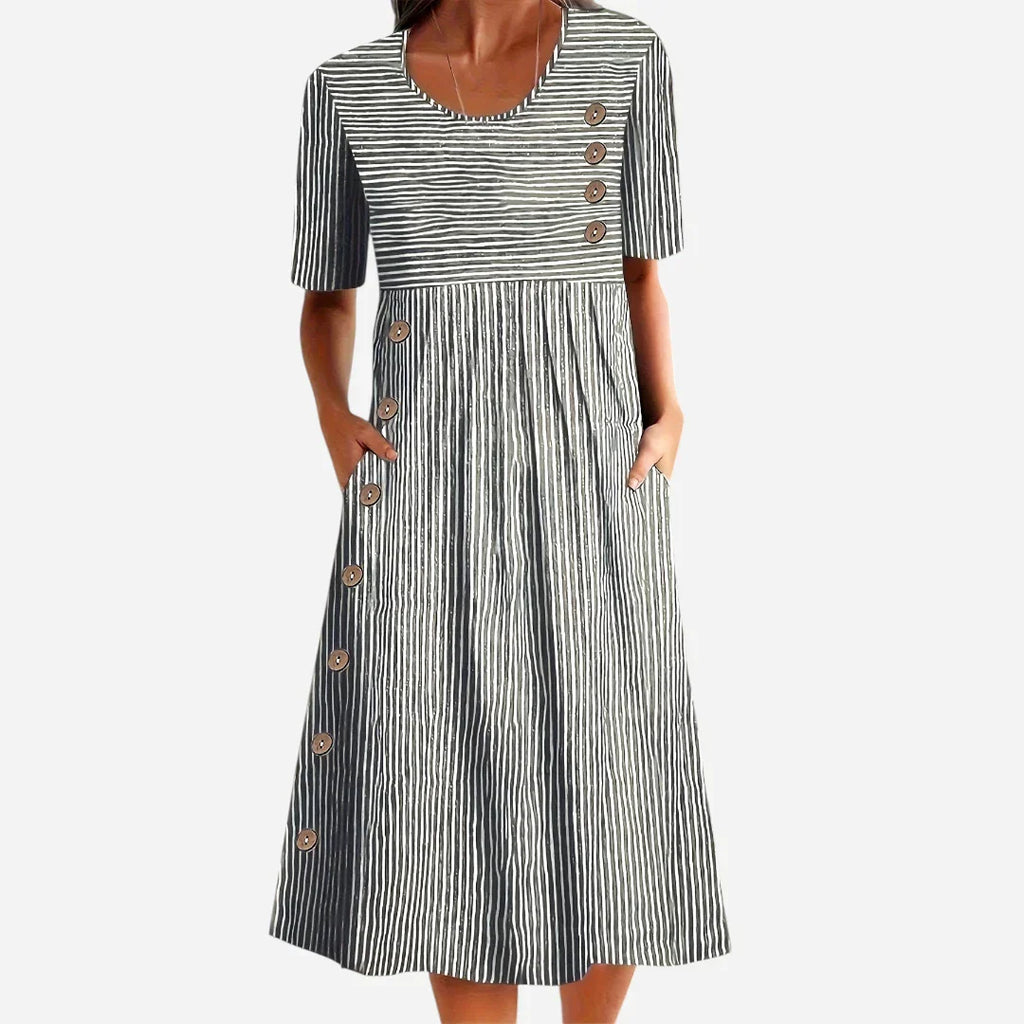 Mirela - Robe d'été rayée