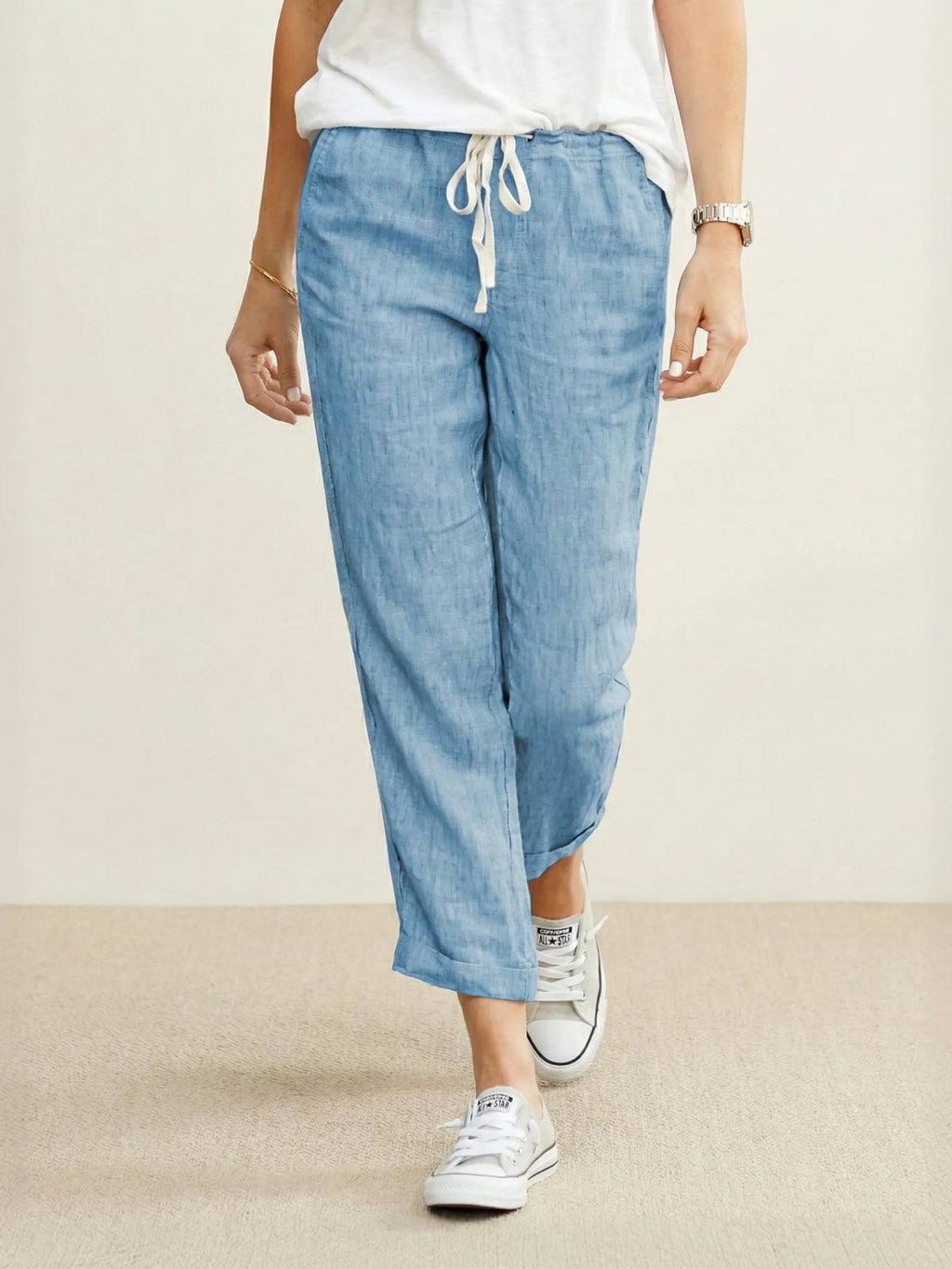 Amalia | Pantalon décontracté pour femmes avec cordon de serrage
