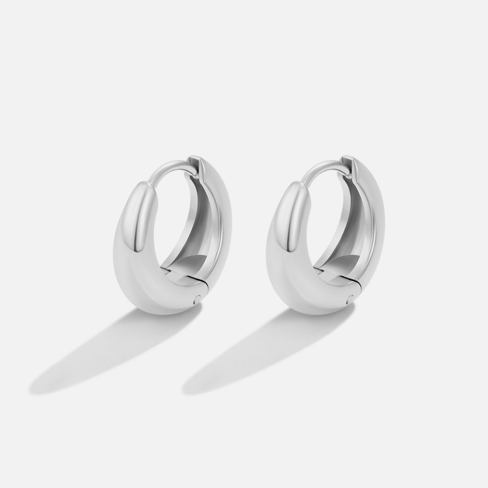 Boucles d'oreilles créoles Rhea en argent