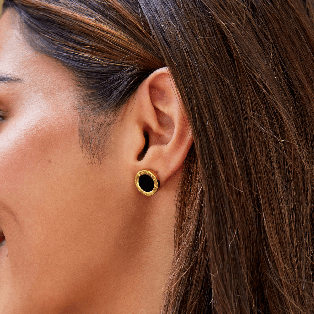 Boucles d'oreilles clous bouton Cecilia