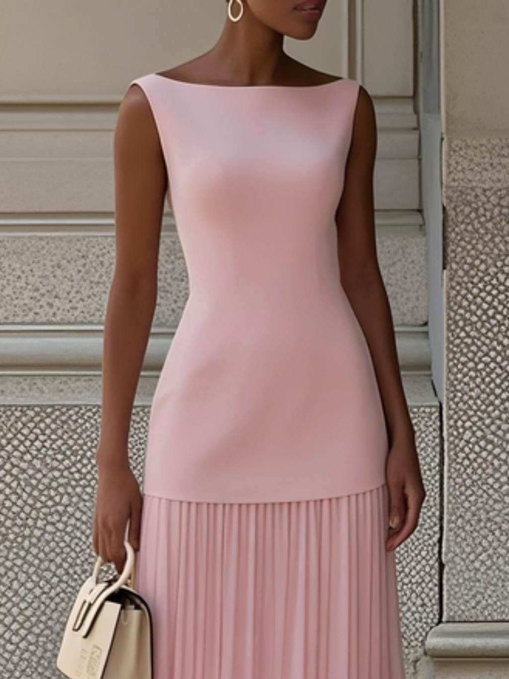 Micaela - Robe longue plissée de design
