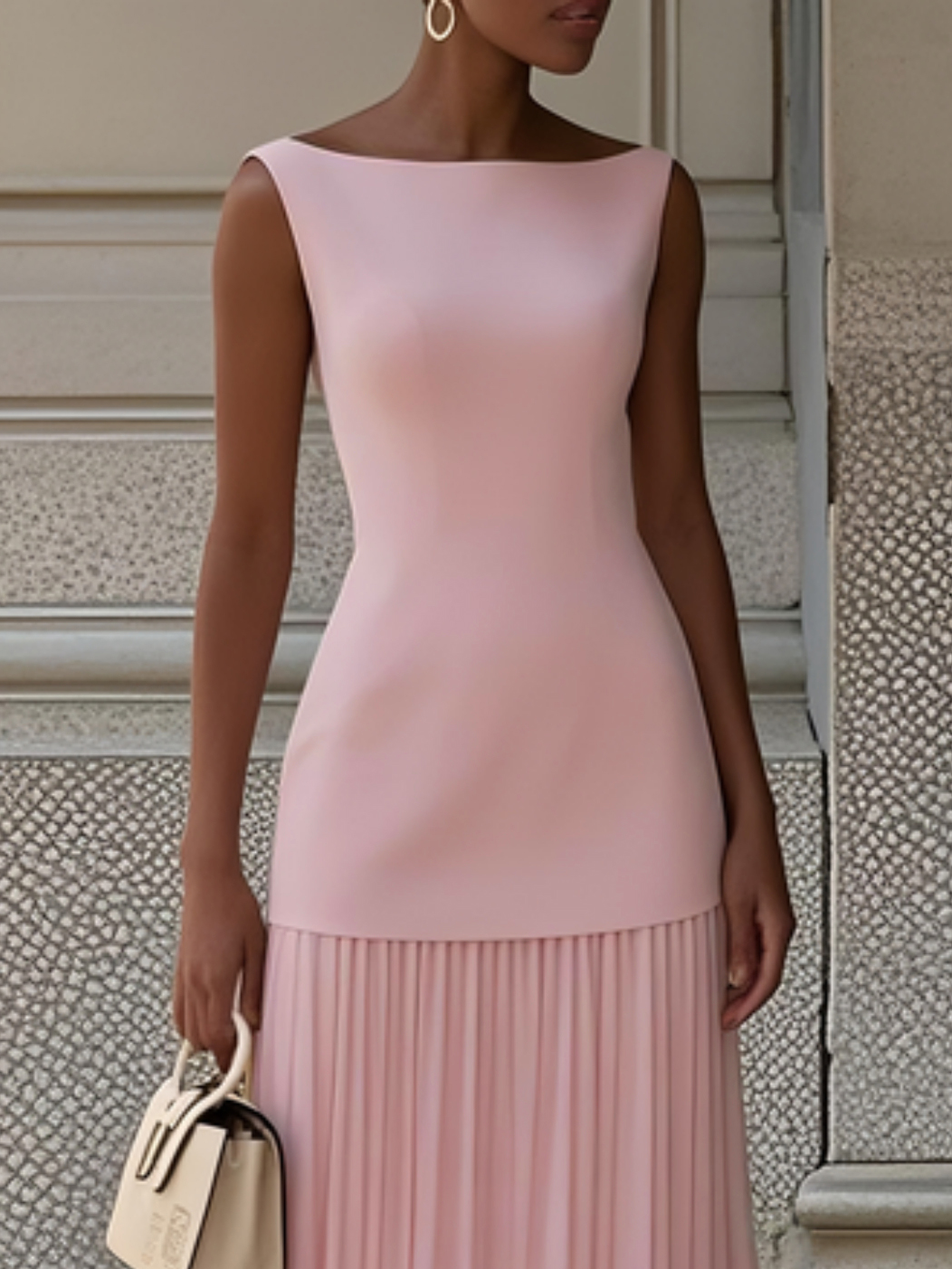 Micaela - Robe longue plissée de design
