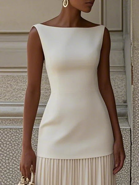 Micaela - Robe longue plissée de design