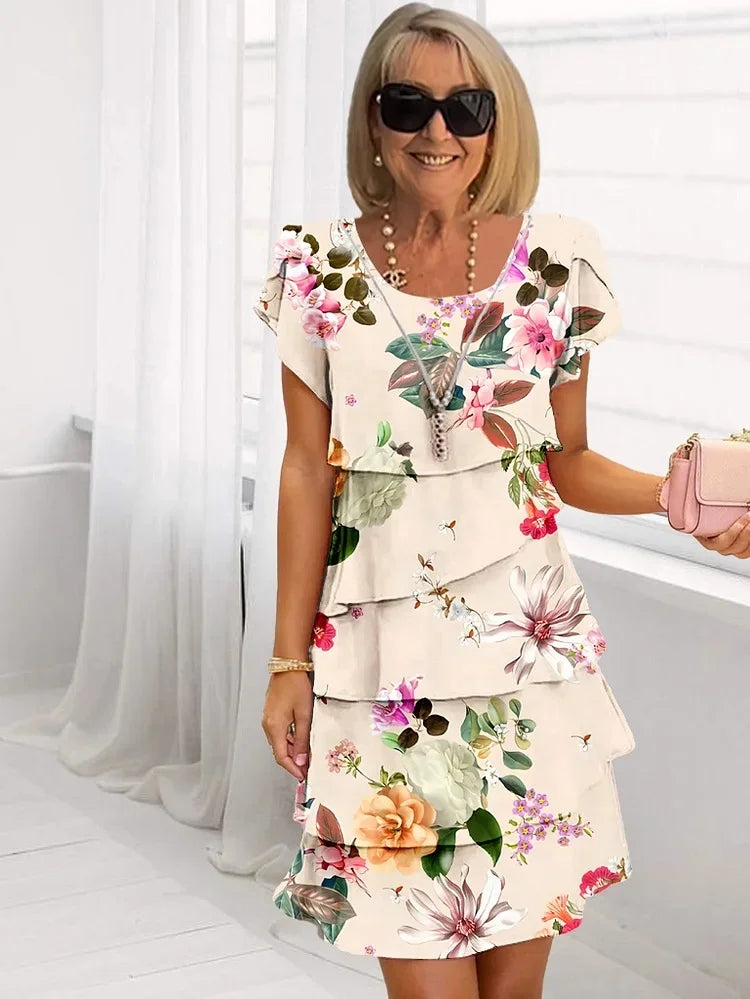 Robe Femme Florale Élégante Coupe Flat­teuse