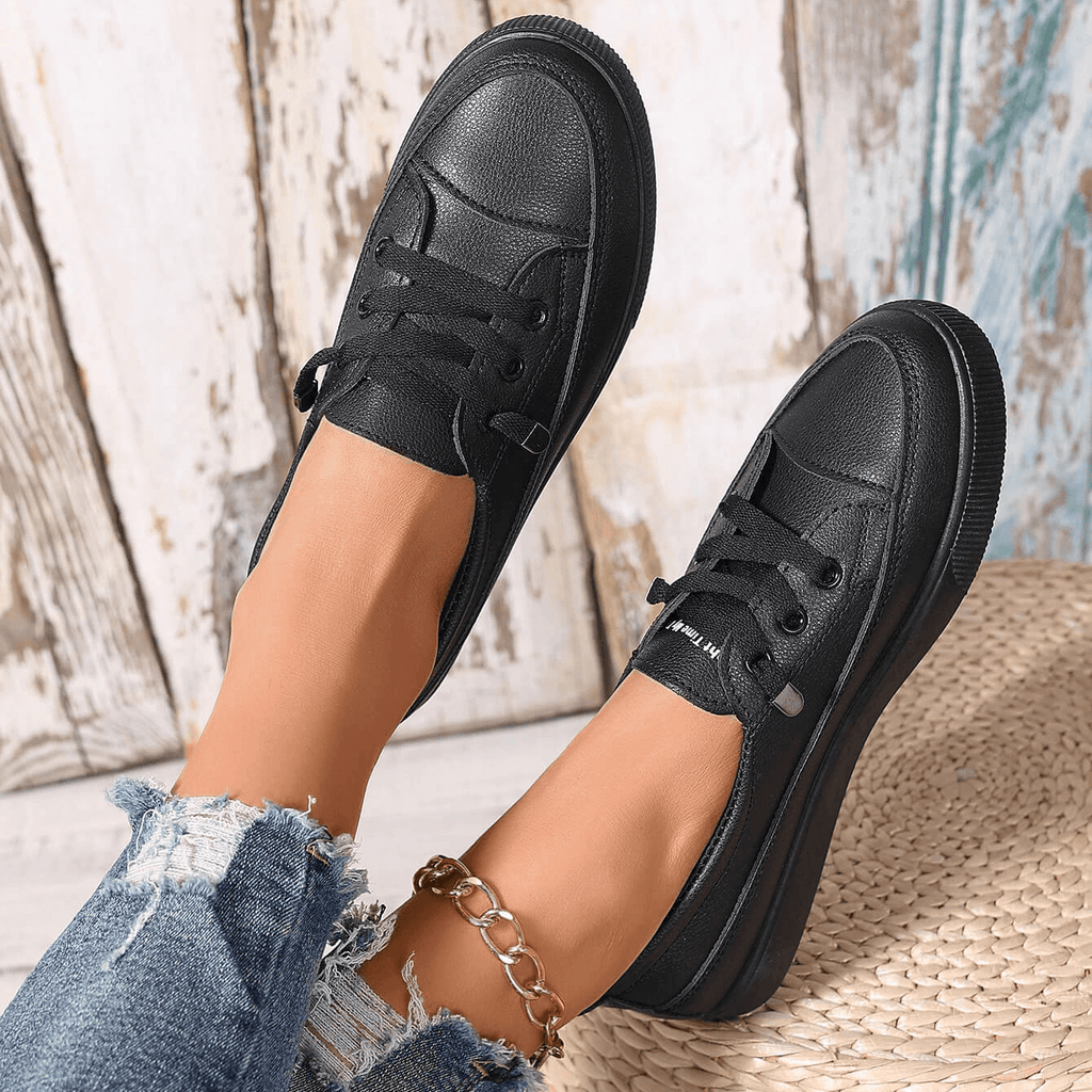 Chaussures Orthopédiques en Cuir à Lacets – Confort et Élégance