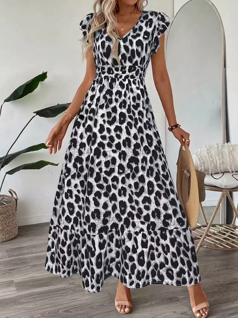 Candela - Robe maxi baroque avec décolleté en V