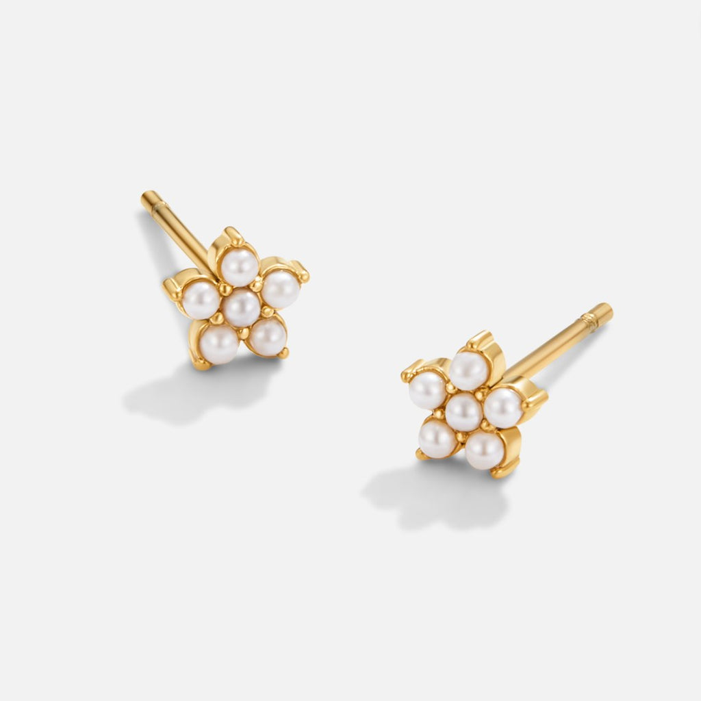 Boucles d'oreilles Perle Fleurie