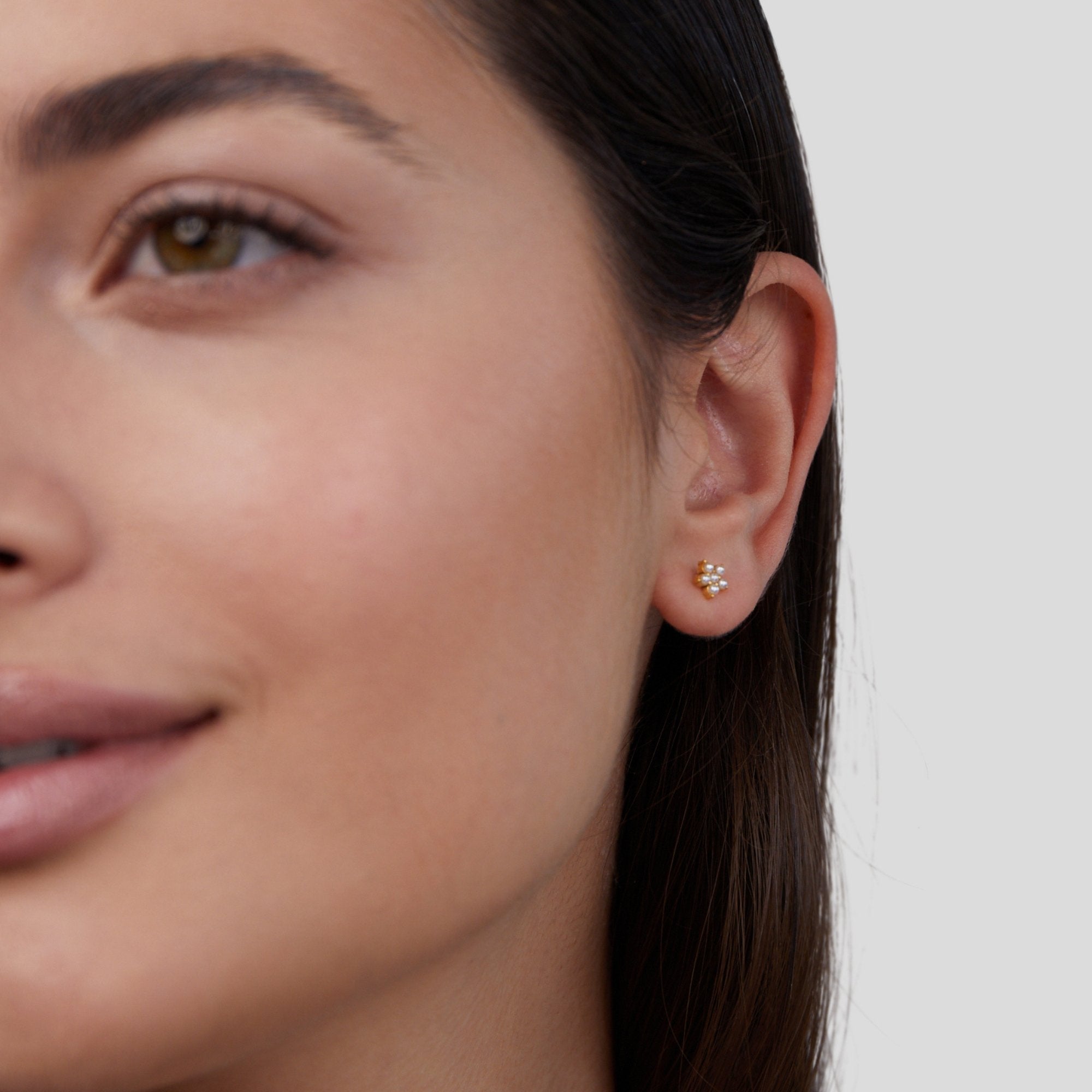 Boucles d'oreilles Perle Fleurie