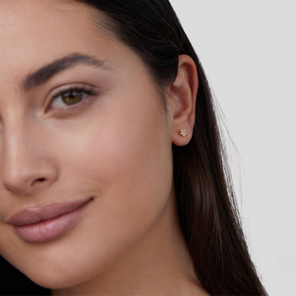 Boucles d'oreilles Perle Fleurie