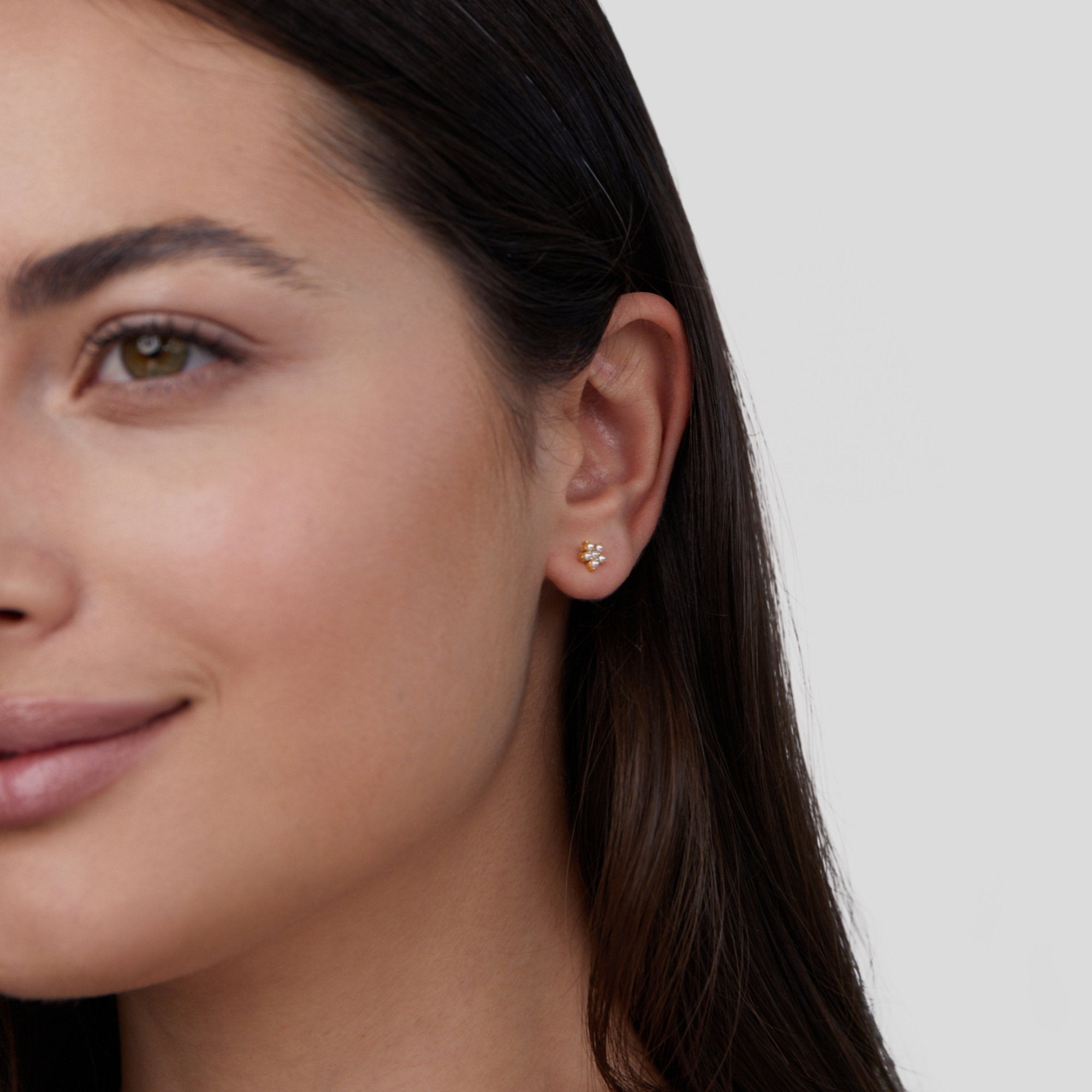 Boucles d'oreilles Perle Fleurie