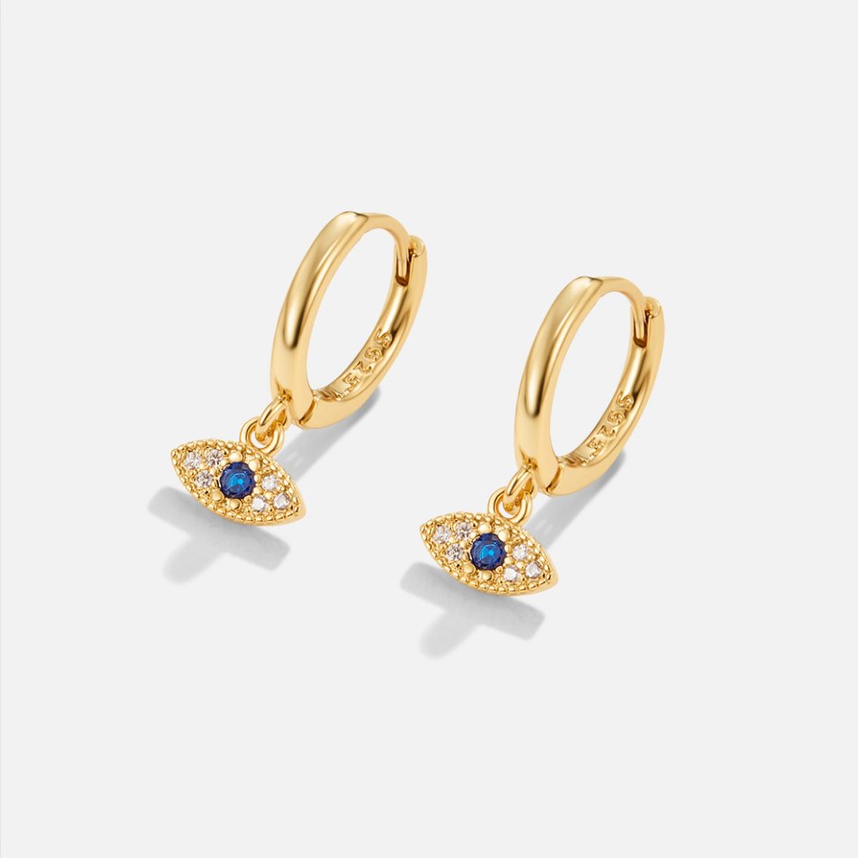 Boucles d'oreilles pendantes œil