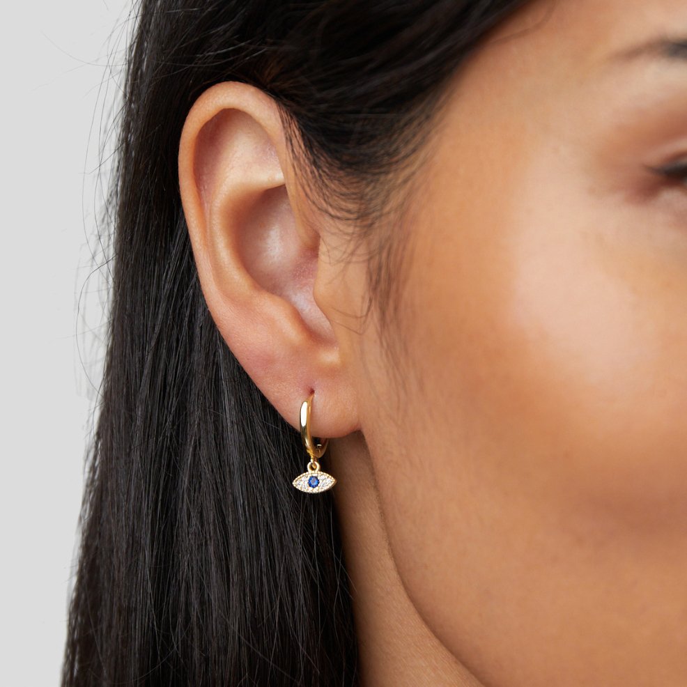 Boucles d'oreilles pendantes œil