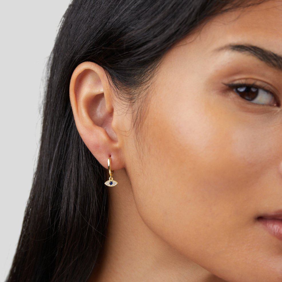 Boucles d'oreilles pendantes œil