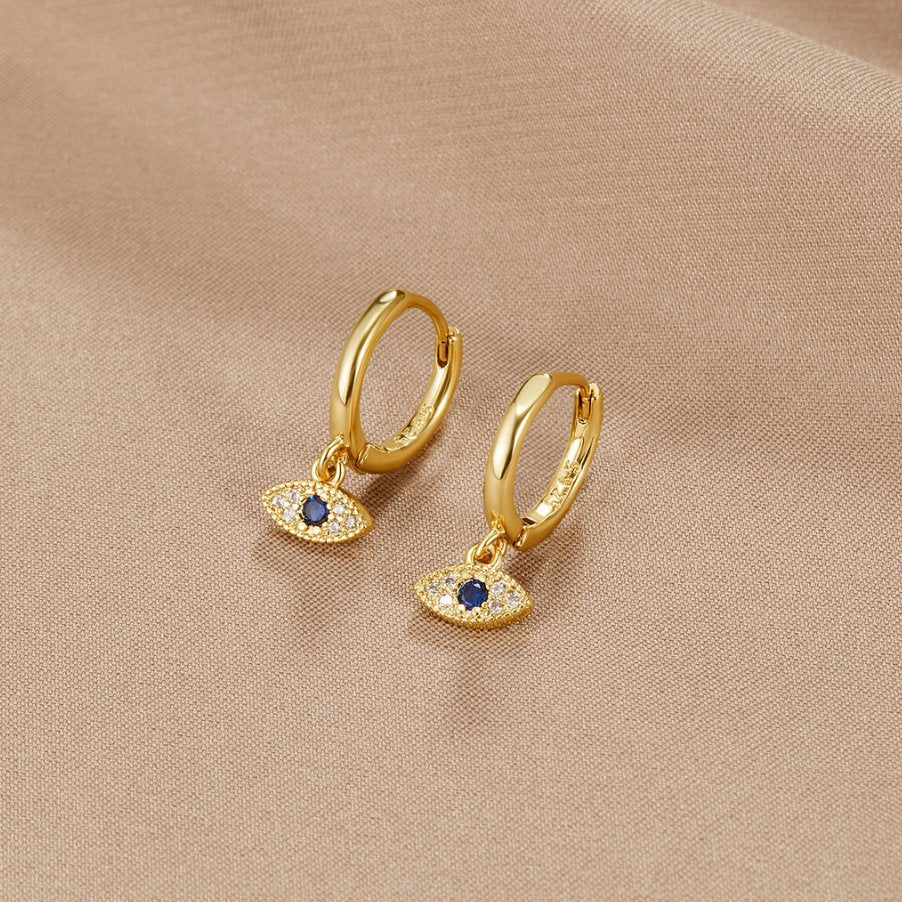 Boucles d'oreilles pendantes œil