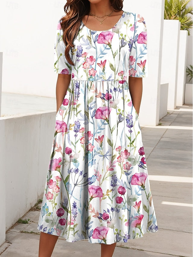 Carlyn - Midi Floral Léger
