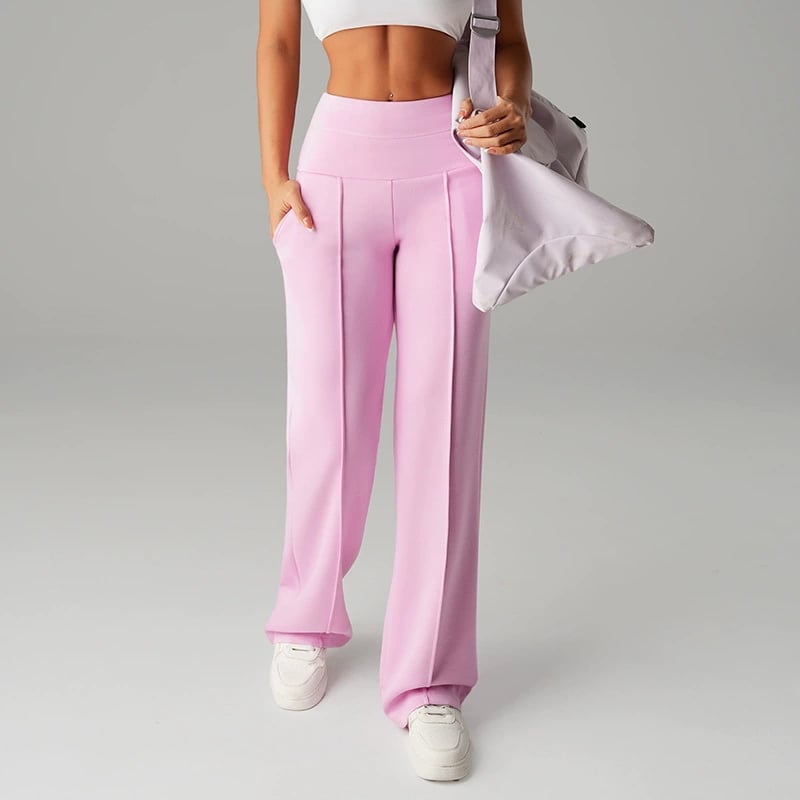 Niselle - Pantalon Femme Uni à Jambes Droites