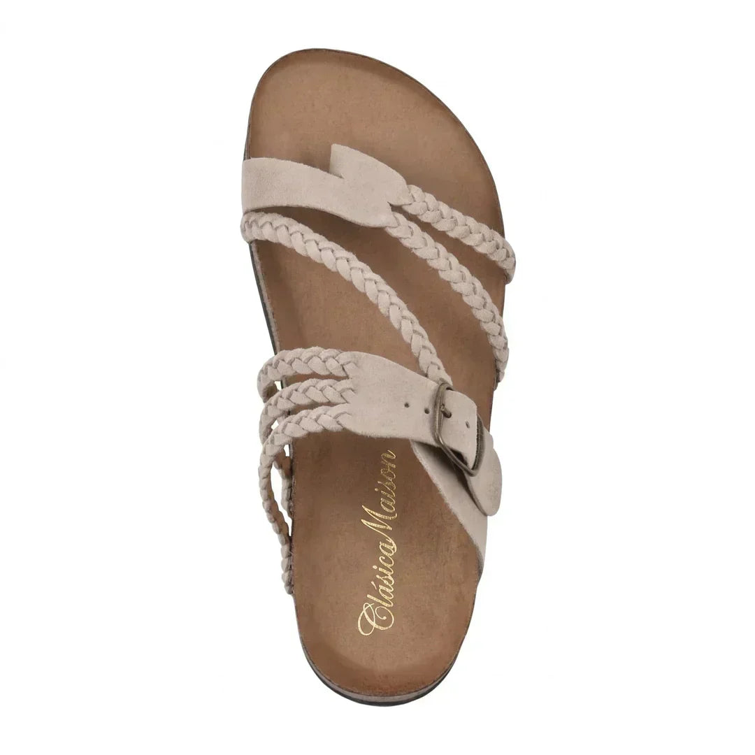 Sandales orthopédiques femme à brides tressées bohèmes