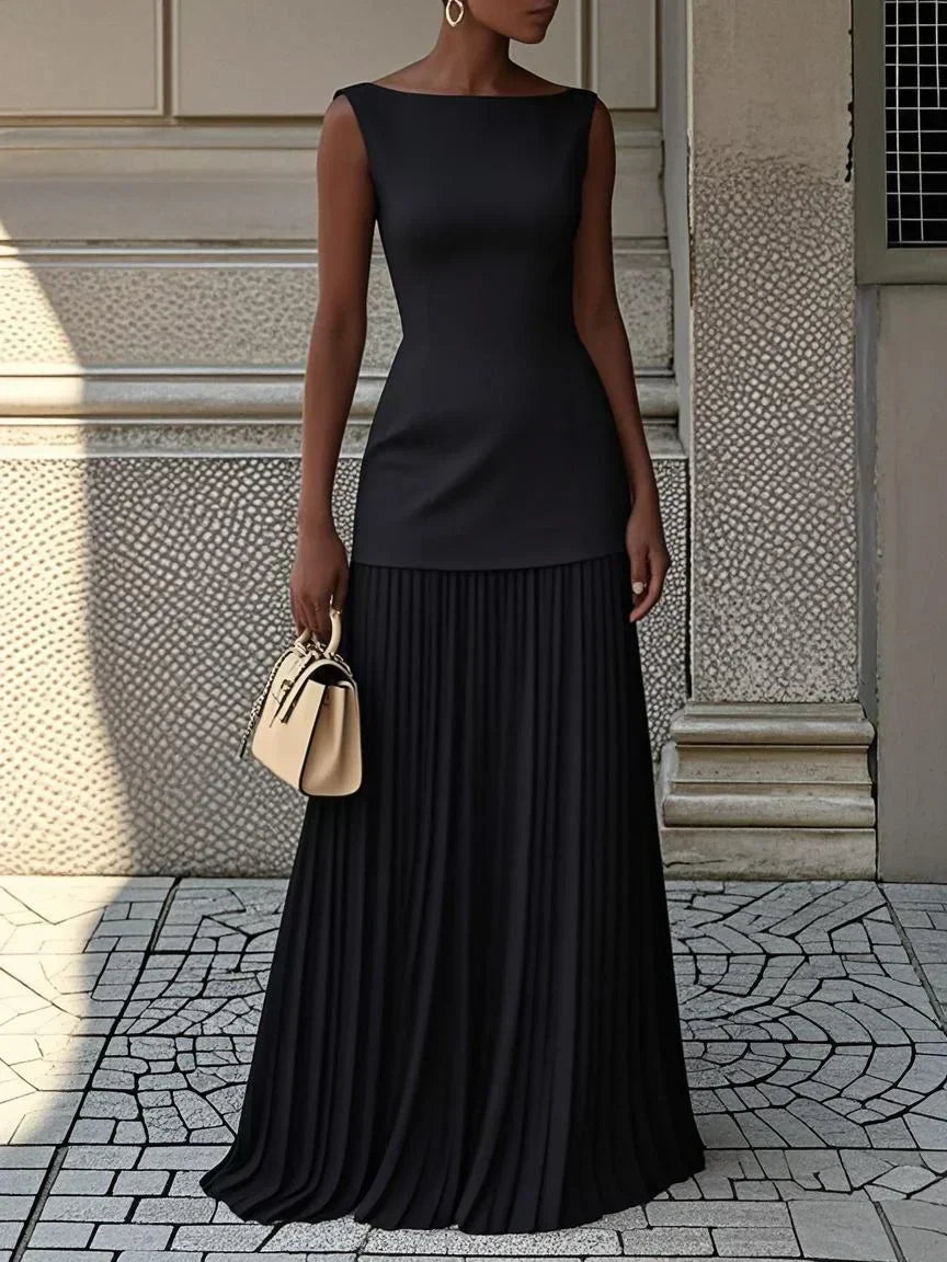 Micaela - Robe longue plissée de design