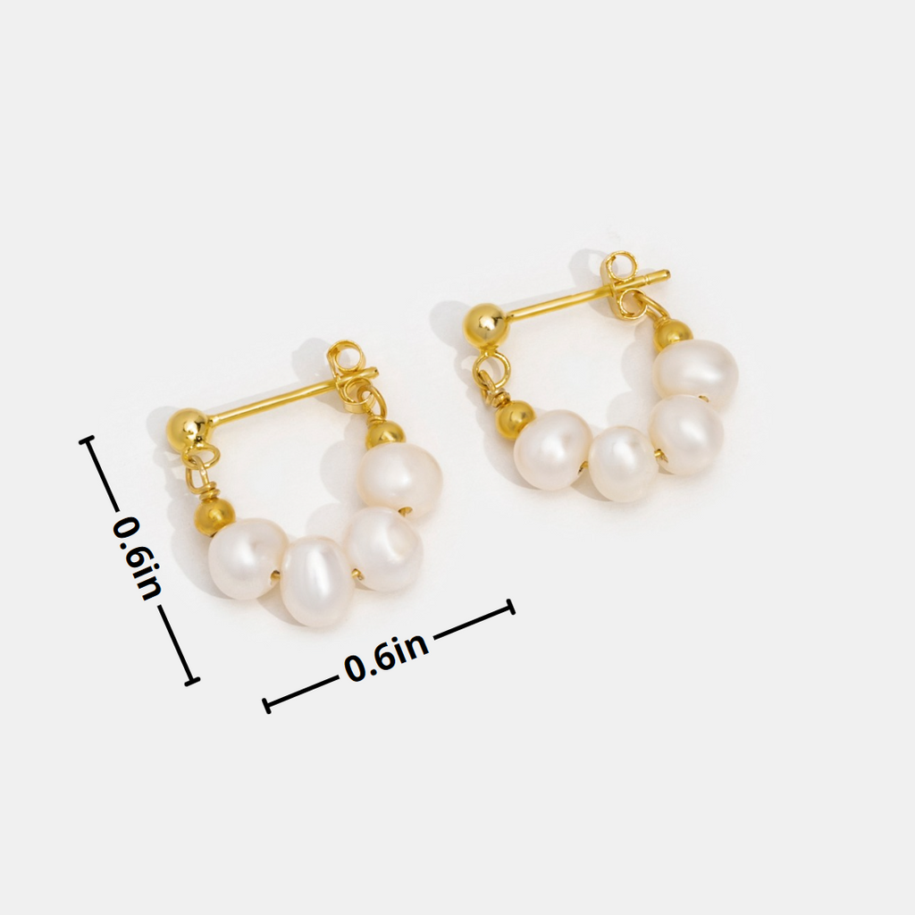 Boucles d'oreilles créoles Brigitte Pearl