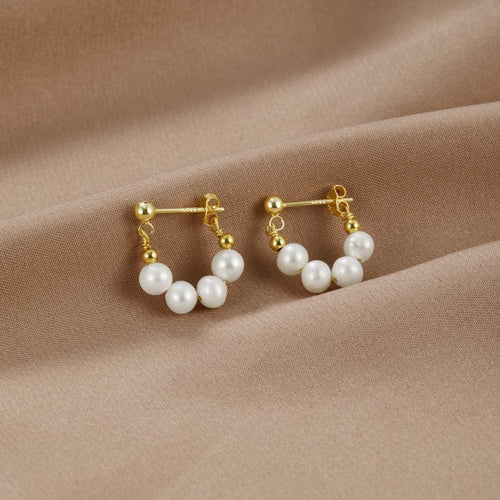 Boucles d'oreilles créoles Brigitte Pearl