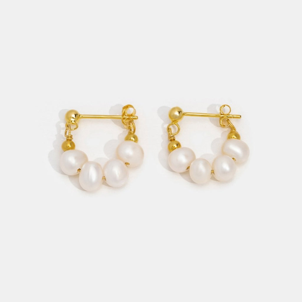 Boucles d'oreilles créoles Brigitte Pearl