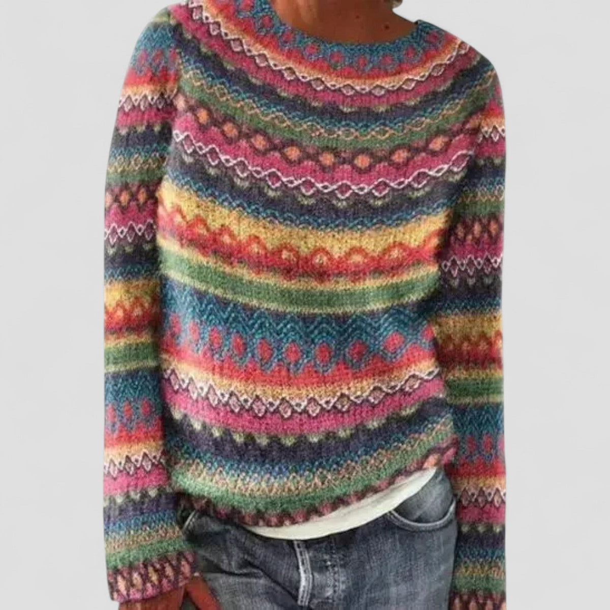 Sienna | Pull Femme en Maille avec Motif | Coupe Détendue & Chaud